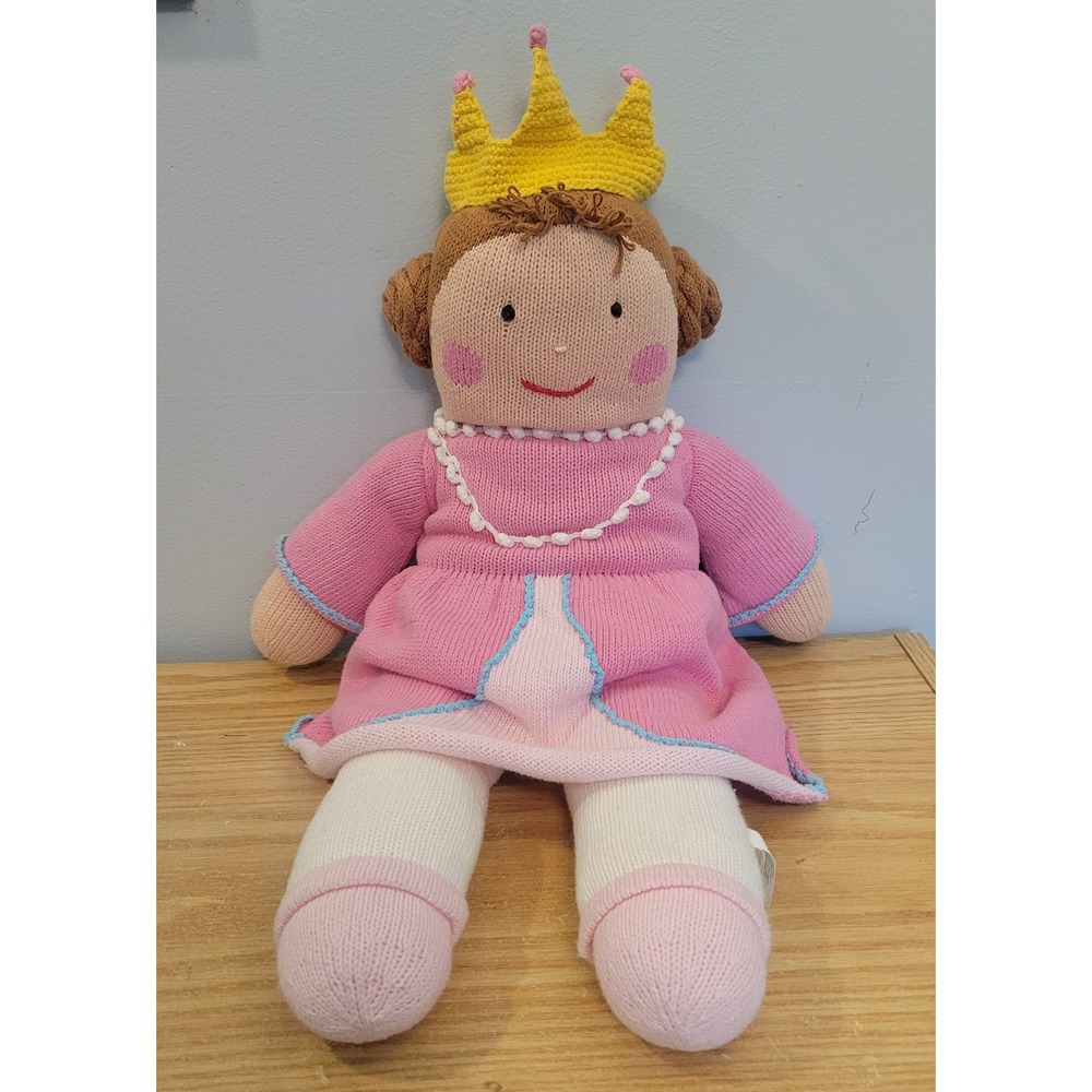 Zubels 24" Milly the Princess Hand Knit Doll Large Pink Plush Cotton Toy Rare